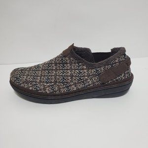 Brown Teva Kiru wool slip on slipper moccasin clog